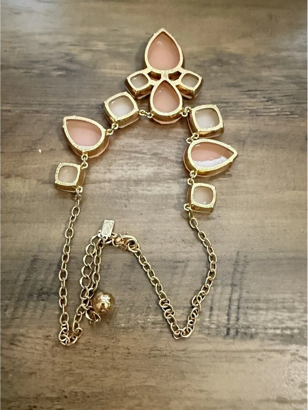Kate Spade Women's Light Pink , Beige  Necklace Designer Signed Statement